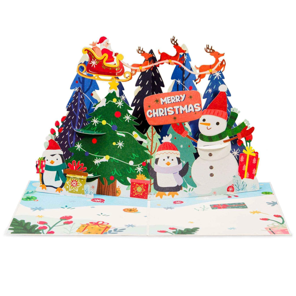 Christmas Night Frndly Pop Up Card, 5" x 7" Cover by Paper Love