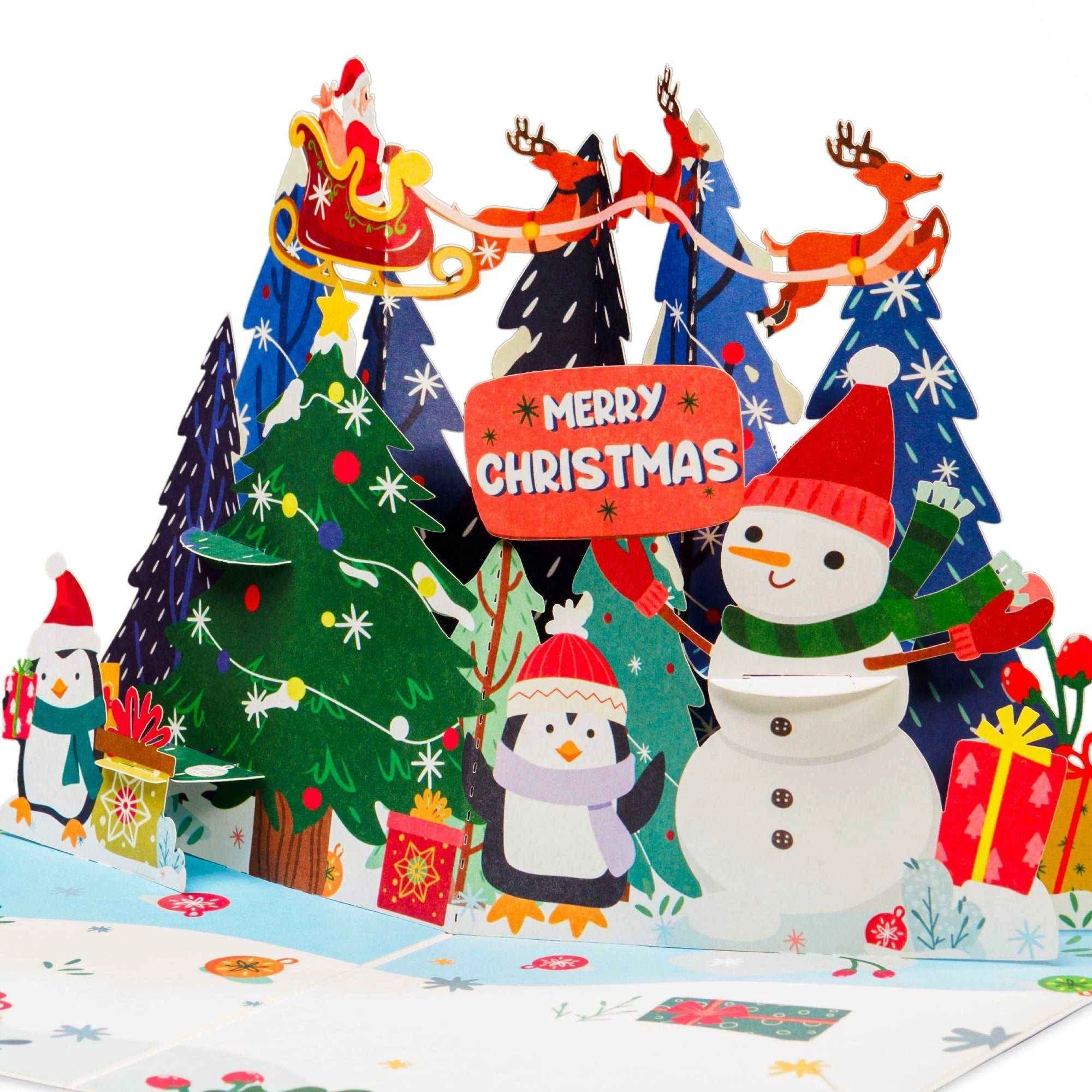 Christmas Night Frndly Pop Up Card, 5" x 7" Cover by Paper Love