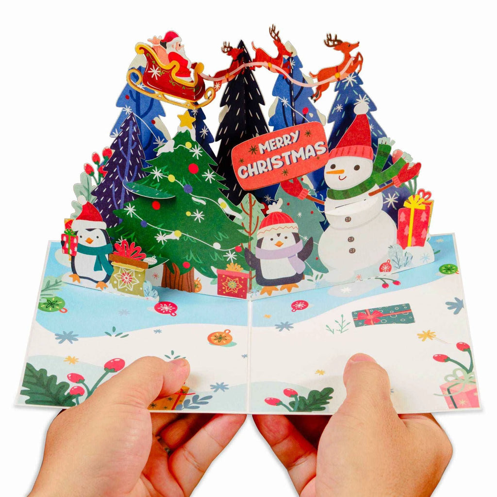 Christmas Night Frndly Pop Up Card, 5" x 7" Cover by Paper Love