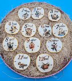 Christmas Ornament Set – Coastal & Traditional Sand Dollar “12 Days of Christmas” Handcrafted Holiday Decor Christmas La Vie Bien Christmas Ornament Set – Coastal & Traditional Sand Dollar “12 Days of Christmas” Handcrafted Holiday Decor