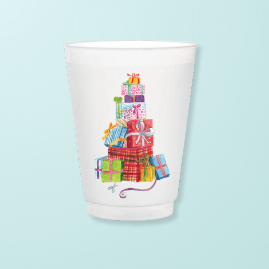 Christmas Present Stack Frosted Cups Frosted Cups La Vie Bien Christmas Present Stack Frosted Cups