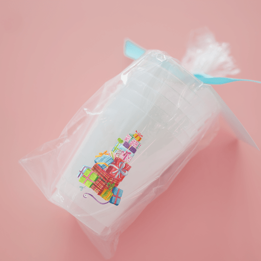 Christmas Present Stack Frosted Cups Frosted Cups La Vie Bien Christmas Present Stack Frosted Cups