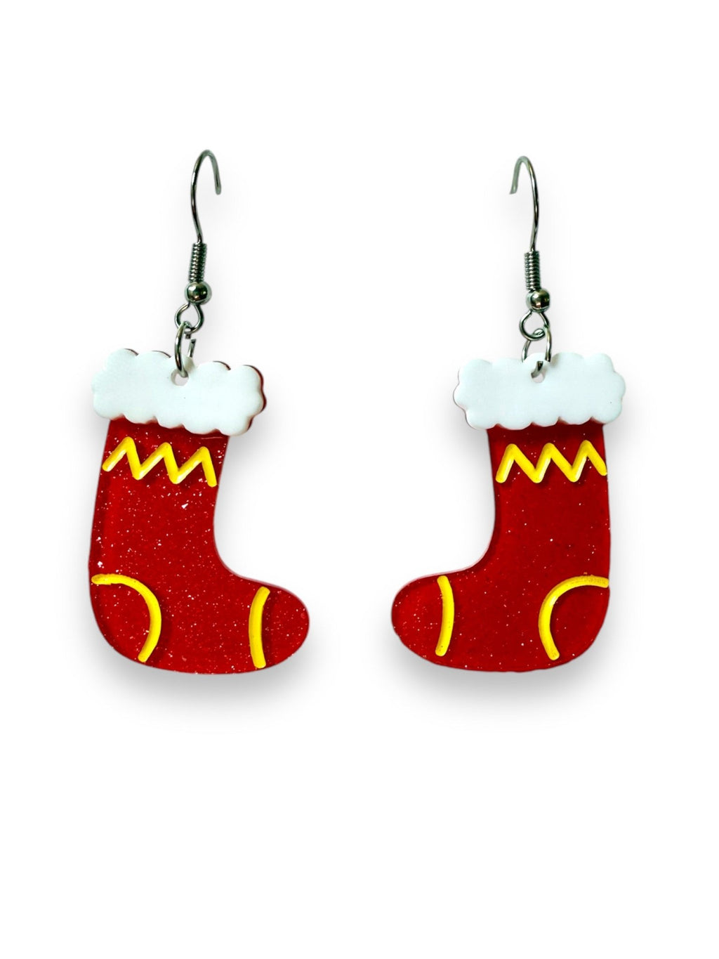 Christmas Stocking Drop Earrings by Lipstick & Chrome Earrings La Vie Bien Christmas Stocking Drop Earrings by Lipstick & Chrome