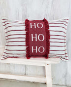 Christmas Throw Pillow- HoHoHo 14" x 24" by Vibhsa