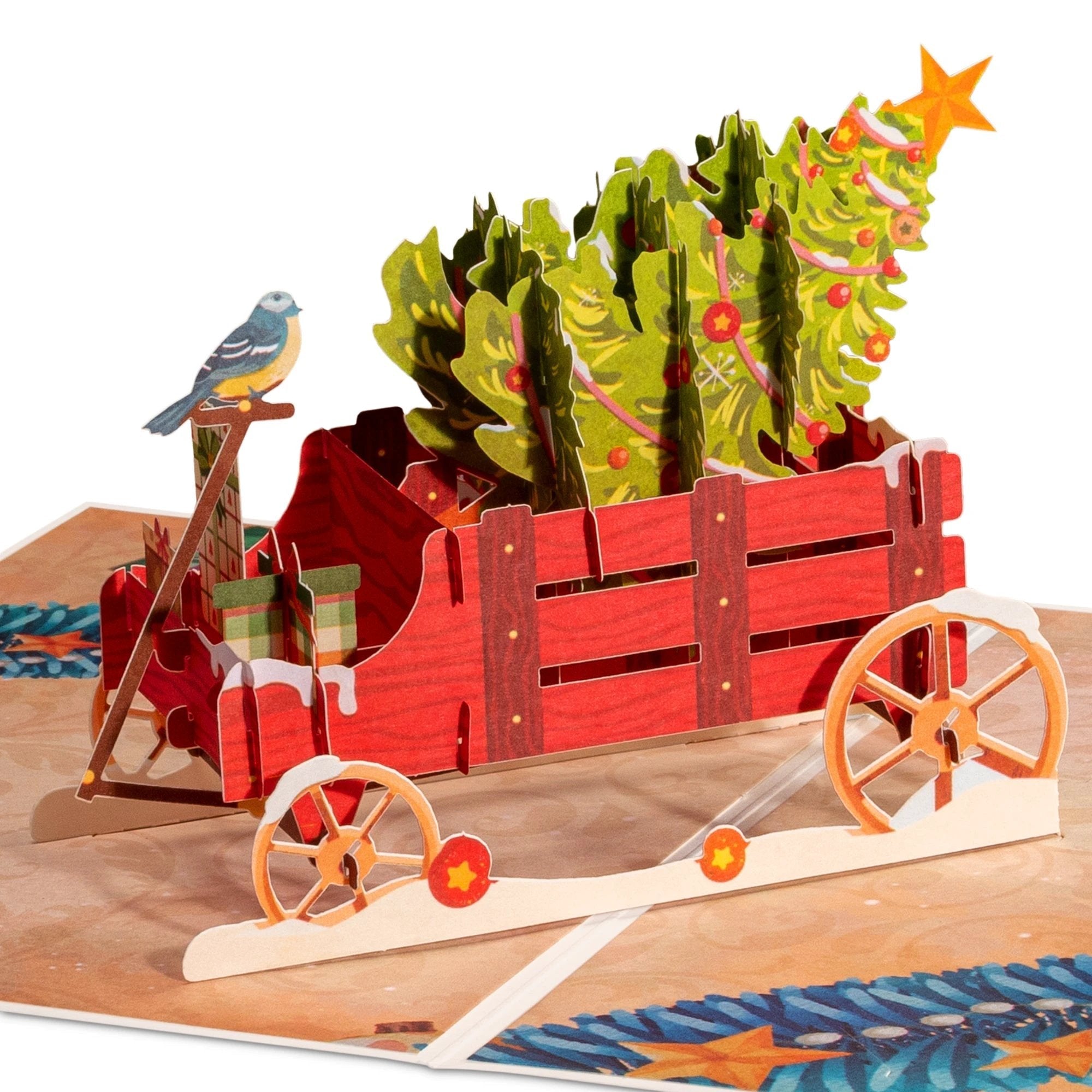 Christmas Tree Wagon Pop Up Christmas Card by Paper Love