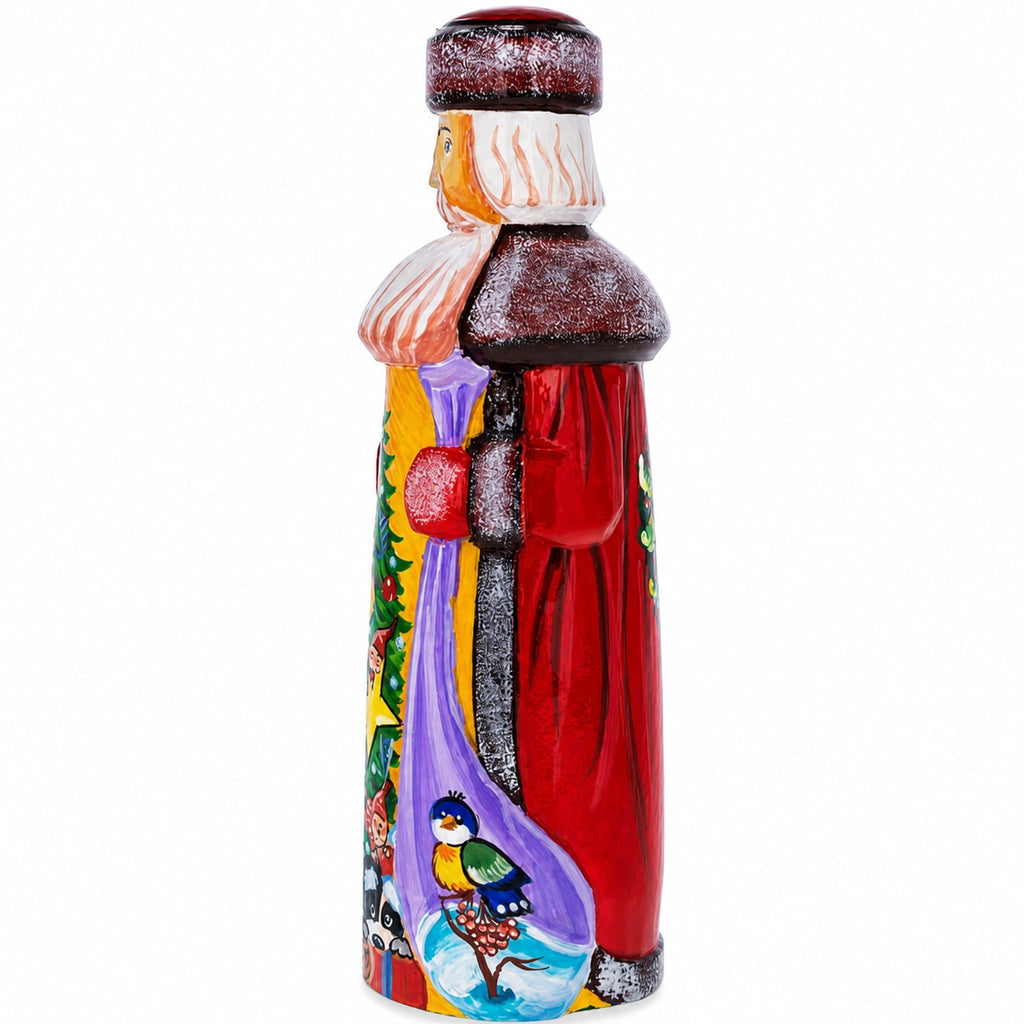 Christmas Tree with Gifts Hand Carved Wooden Santa Figurine 7.25 Inches Christmas Decor > Carved Wooden Santa La Vie Bien Christmas Tree with Gifts Hand Carved Wooden Santa Figurine 7.25 Inches
