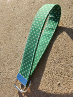 Christmas Winter Wishes Green Keyfob Wristlet by Hoosier Handkerchief Company