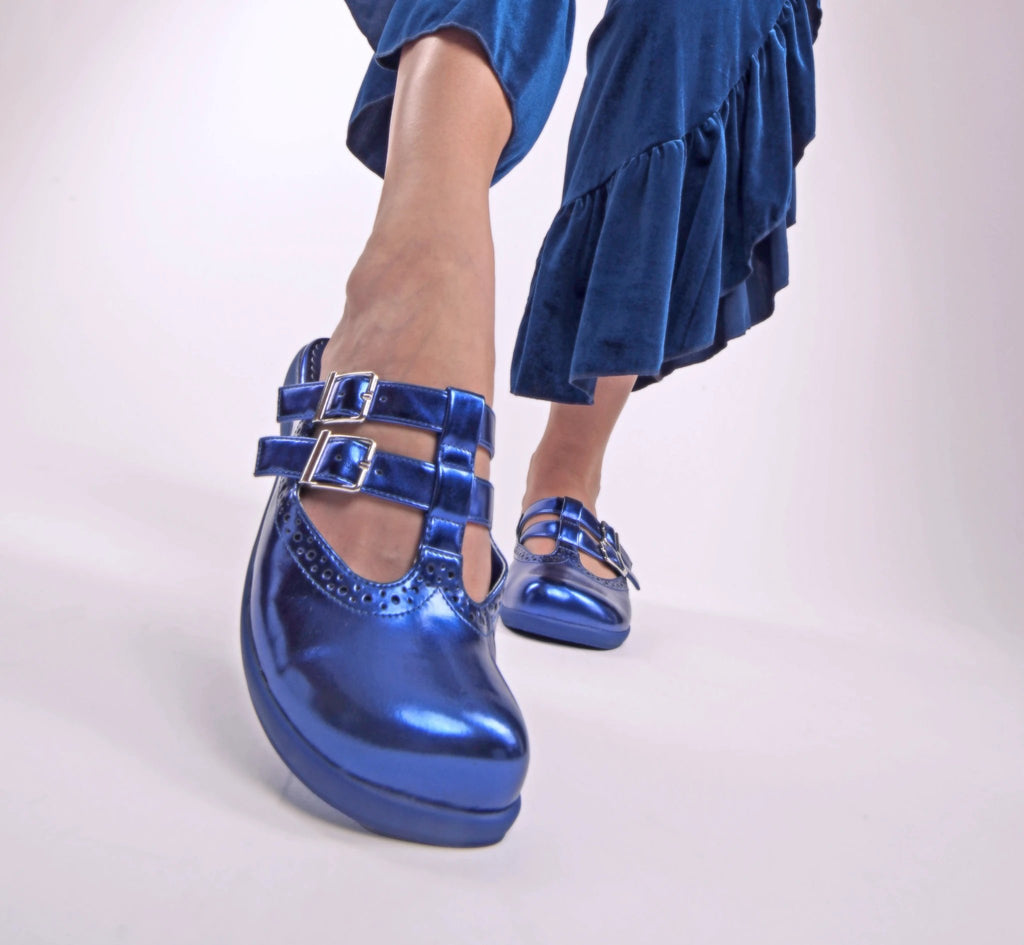 Chocolaticas® Chrome Crush Blue Women's Clog by Hot Chocolate Design