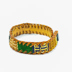 Chula Handmade Fabric & Leather Snap - on Bracelet - Guatemala Bracelets La Vie Bien Chula Handmade Fabric & Leather Snap - on Bracelet - Guatemala