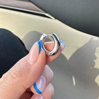 Chunky Rounded Huggie Hoop Earrings Chunky Rounded Huggie Hoops La Vie Bien Chunky Rounded Huggie Hoop Earrings