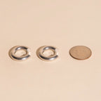 Chunky Rounded Huggie Hoop Earrings Chunky Rounded Huggie Hoops La Vie Bien Chunky Rounded Huggie Hoop Earrings