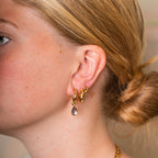Chunky Rounded Huggie Hoop Earrings Chunky Rounded Huggie Hoops La Vie Bien Chunky Rounded Huggie Hoop Earrings