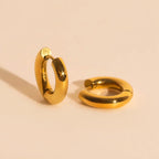 Chunky Rounded Huggie Hoop Earrings Chunky Rounded Huggie Hoops La Vie Bien Chunky Rounded Huggie Hoop Earrings