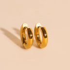 Chunky Rounded Huggie Hoop Earrings Chunky Rounded Huggie Hoops La Vie Bien Chunky Rounded Huggie Hoop Earrings