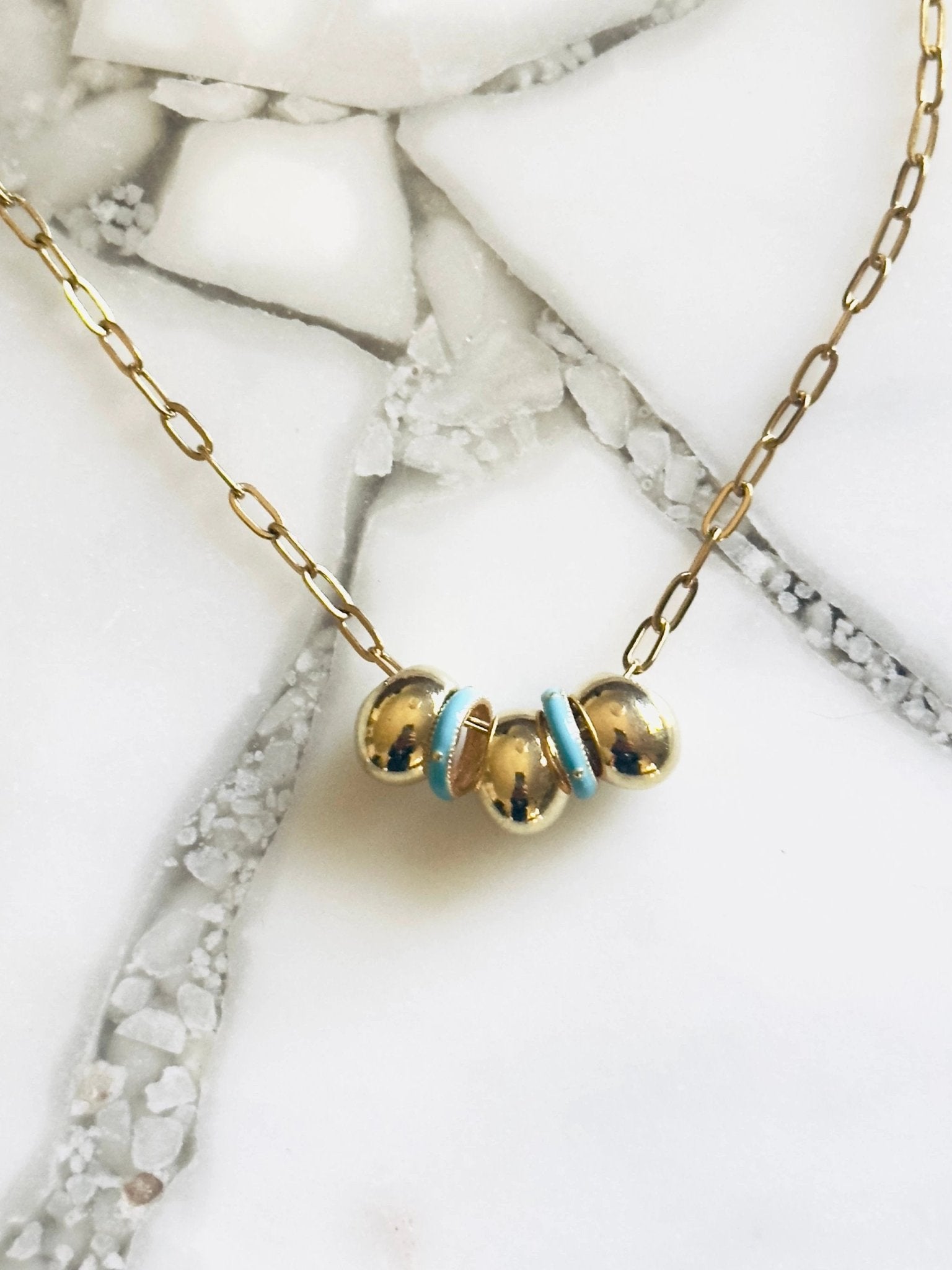 Chunky Teardrop Bead Necklace