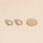 Chunky Teardrop Mini Huggie Hoop Earrings by Oh Clementine