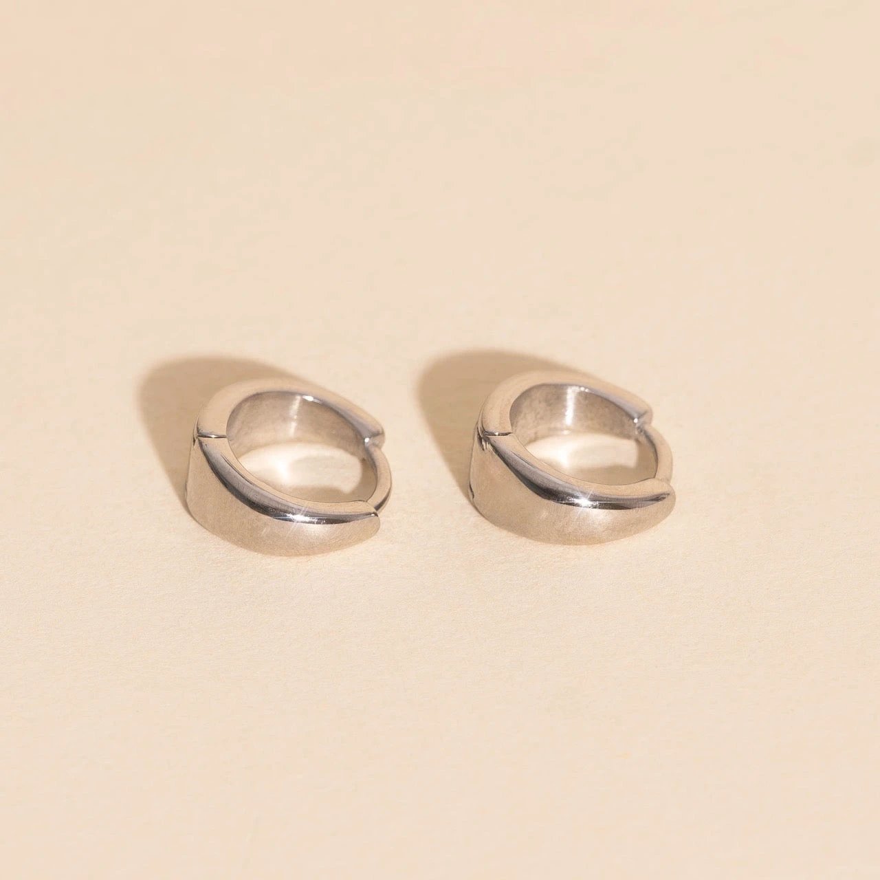 Chunky Teardrop Mini Huggie Hoop Earrings by Oh Clementine