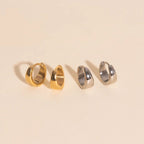 Chunky Teardrop Mini Huggie Hoop Earrings by Oh Clementine