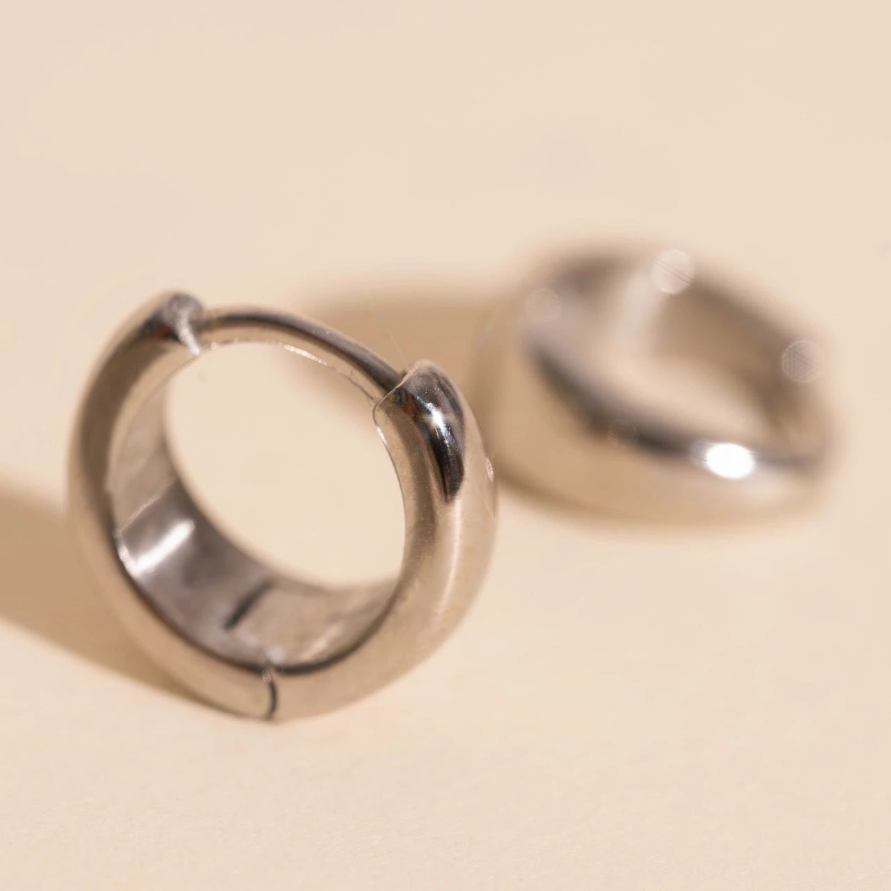 Chunky Teardrop Mini Huggie Hoop Earrings by Oh Clementine