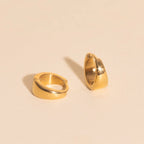 Chunky Teardrop Mini Huggie Hoop Earrings Chunky Rounded Huggie Hoops La Vie Bien Chunky Teardrop Mini Huggie Hoop Earrings