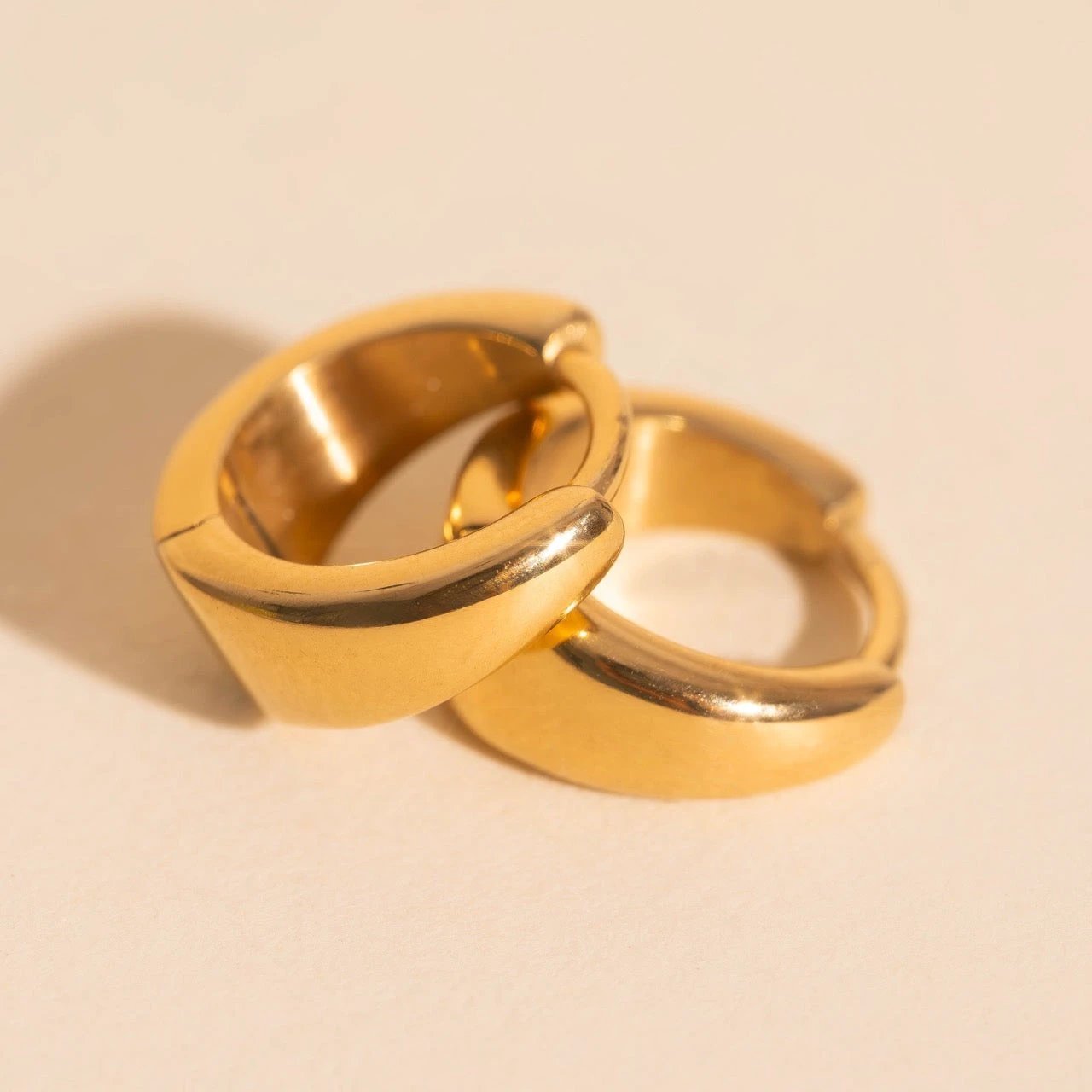 Chunky Teardrop Mini Huggie Hoop Earrings by Oh Clementine
