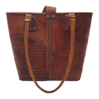 Cincelada Leather Tote | Hand Tooled Mexican Butterfly Bag