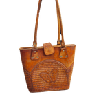 Cincelada Leather Tote | Hand Tooled Mexican Butterfly Bag