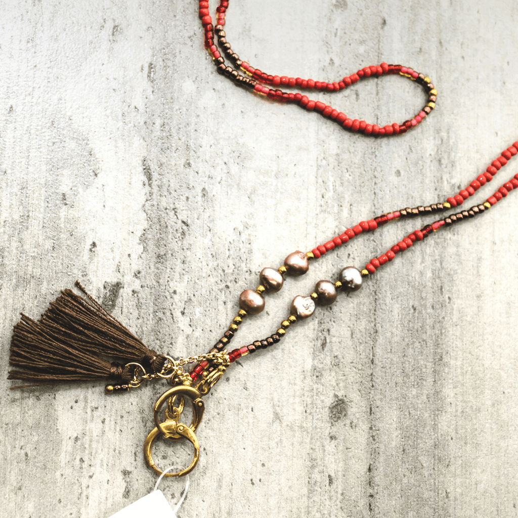 Cindy Bead & Tassel Sunglass Chain - Thailand Accessories La Vie Bien Cindy Bead & Tassel Sunglass Chain - Thailand