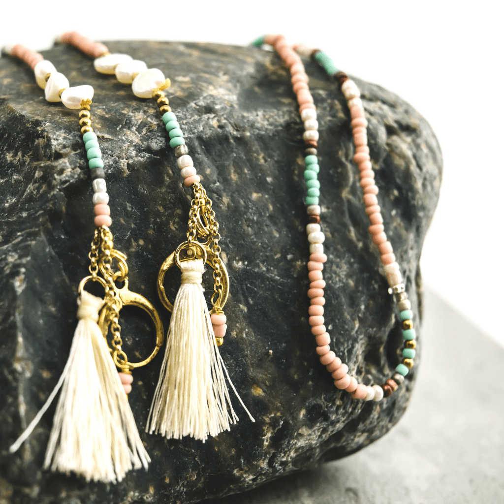 Cindy Bead & Tassel Sunglass Chain - Thailand Accessories La Vie Bien Cindy Bead & Tassel Sunglass Chain - Thailand