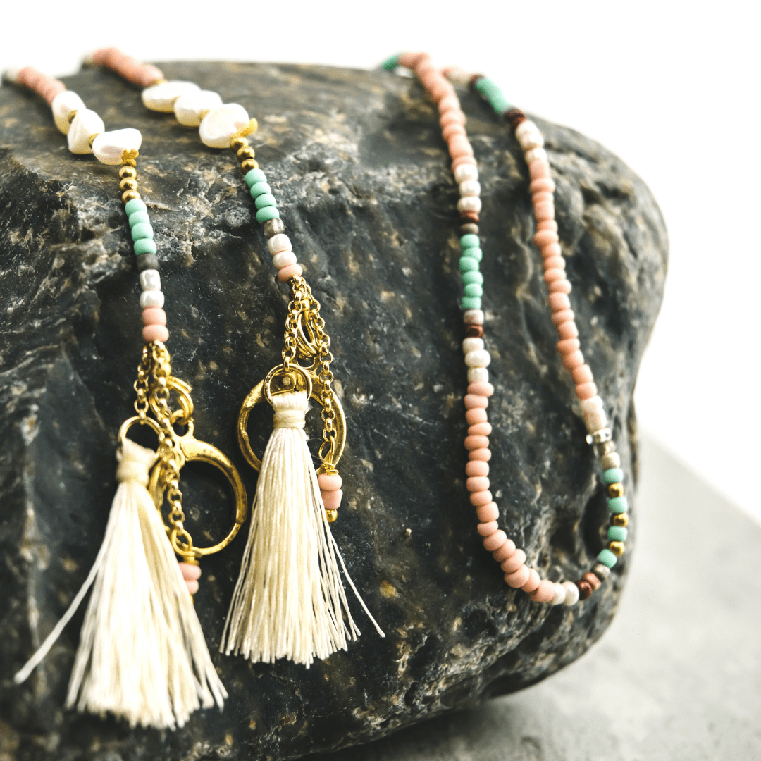 Cindy Bead & Tassel Sunglass Chain - Thailand Accessories La Vie Bien Cindy Bead & Tassel Sunglass Chain - Thailand