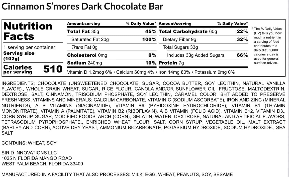 Cinnamon S'mores Chocolate Bar by Partager