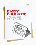 Circle Back Funny Holiday Card for the Office Coworker Card by Five Dot Post