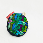 Circle Huipil Coin Purse / Keychain - Guatemala Keychains La Vie Bien Circle Huipil Coin Purse / Keychain - Guatemala