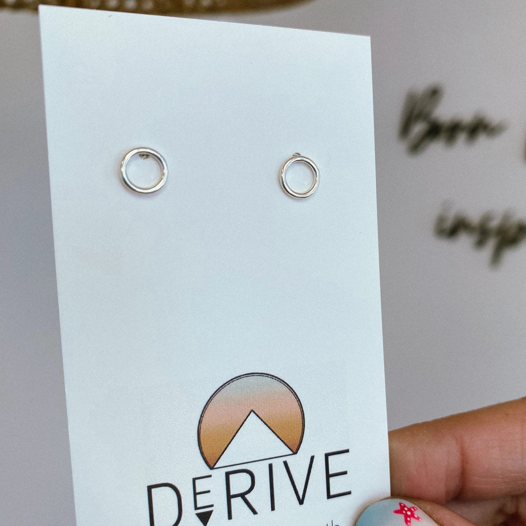Circle Stud Earrings by Derive Jewelry