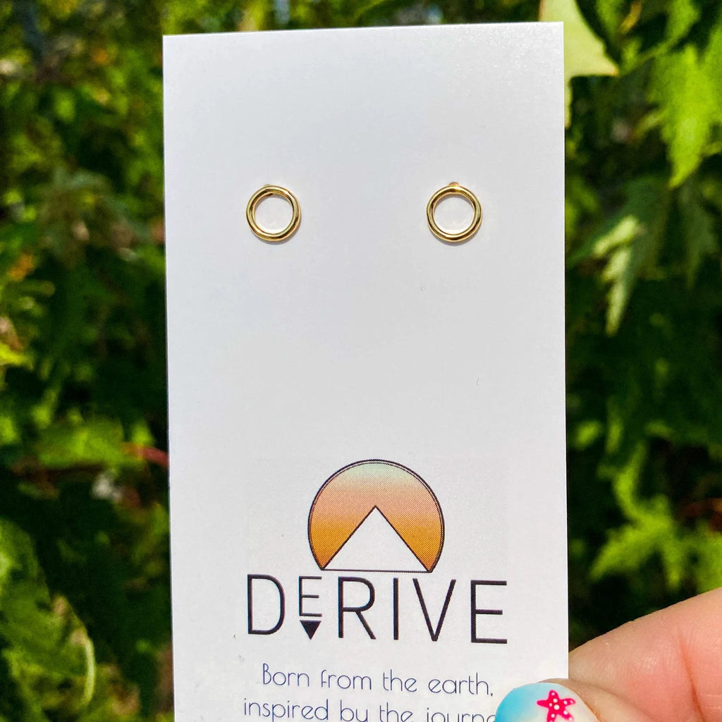 Circle Stud Earrings by Derive Jewelry