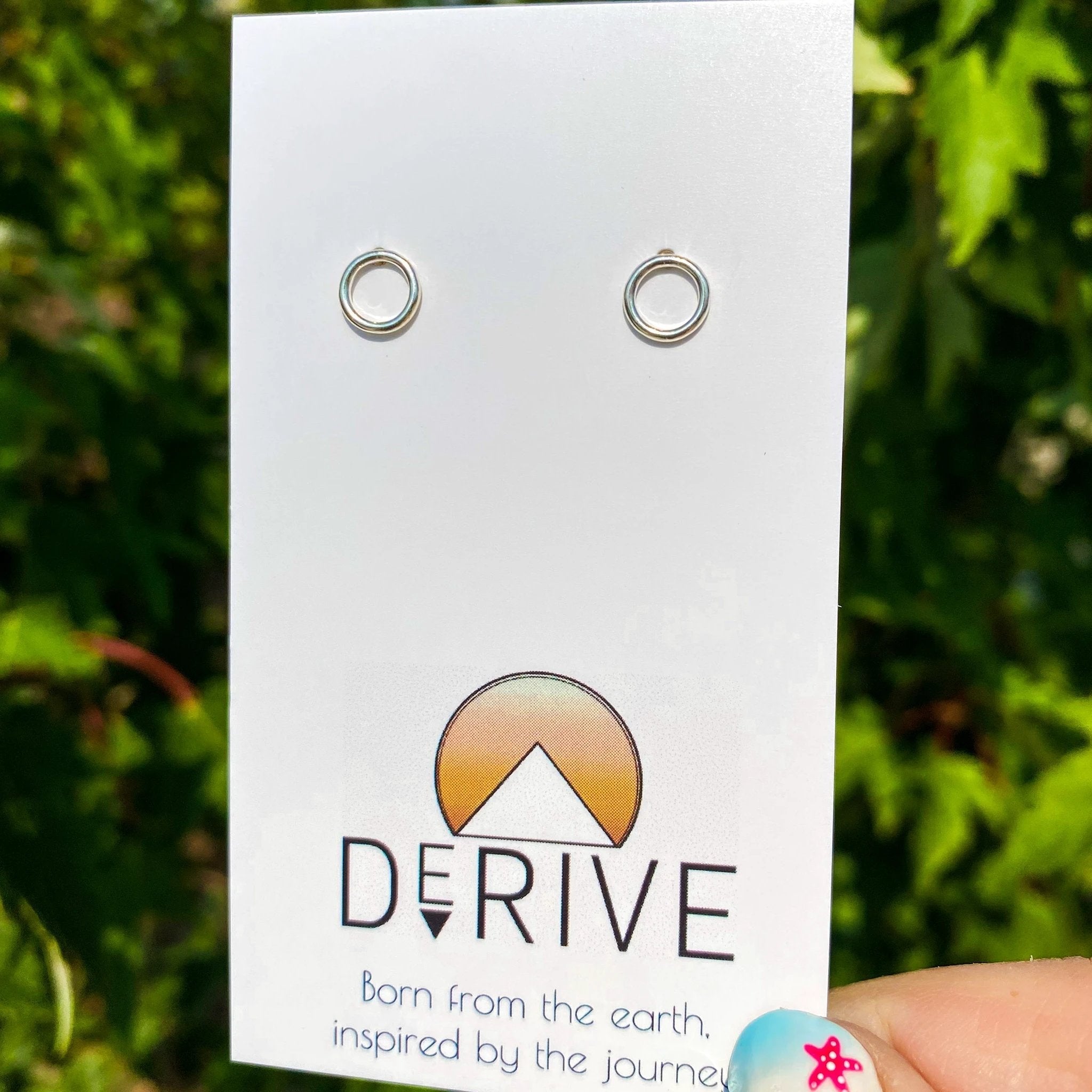 Circle Stud Earrings by Derive Jewelry