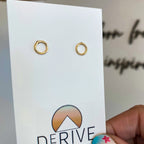 Circle Stud Earrings by Derive Jewelry