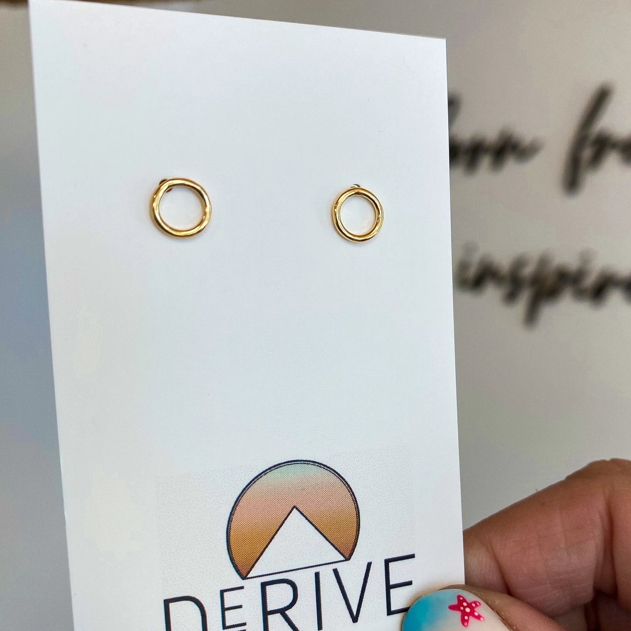 Circle Stud Earrings by Derive Jewelry