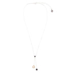 Circle Two-Toned Grey Labradorite Sterling Silver Necklace by Barse Jewelry