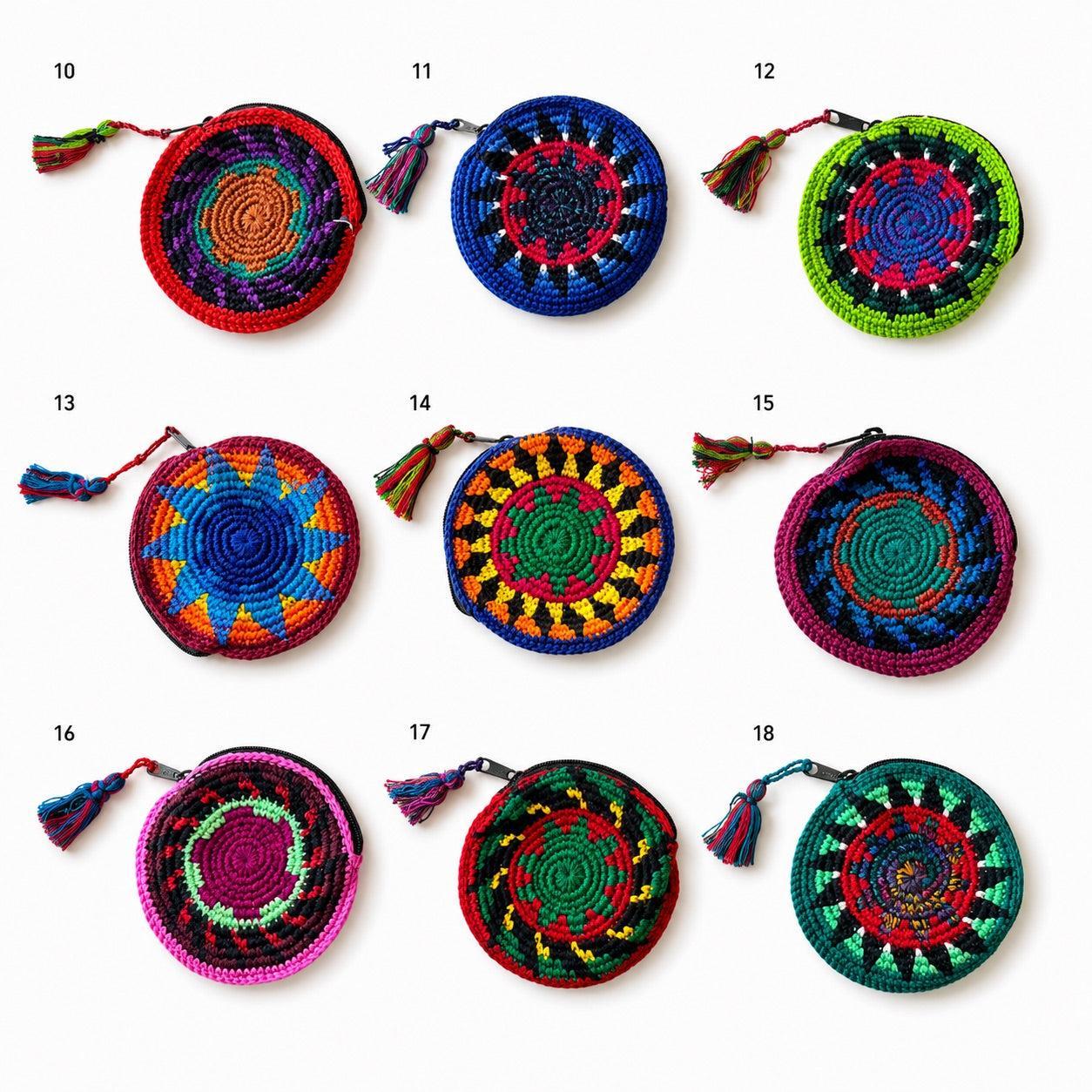 Moon Crochet Multicolor Handmade Coin Purse - Guatemala