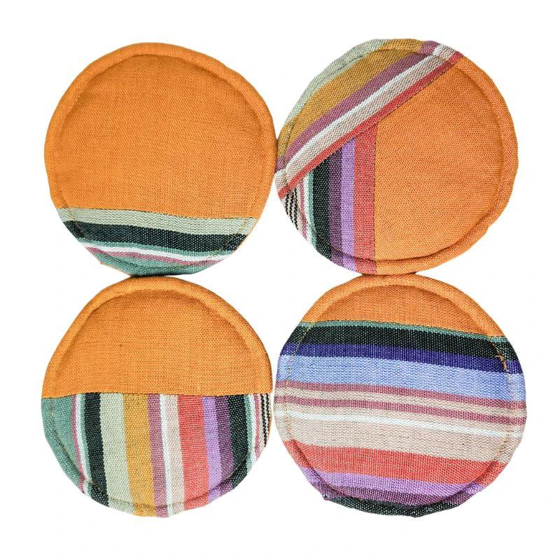 Circular Woven Guatemalan Coasters by Upavim Crafts