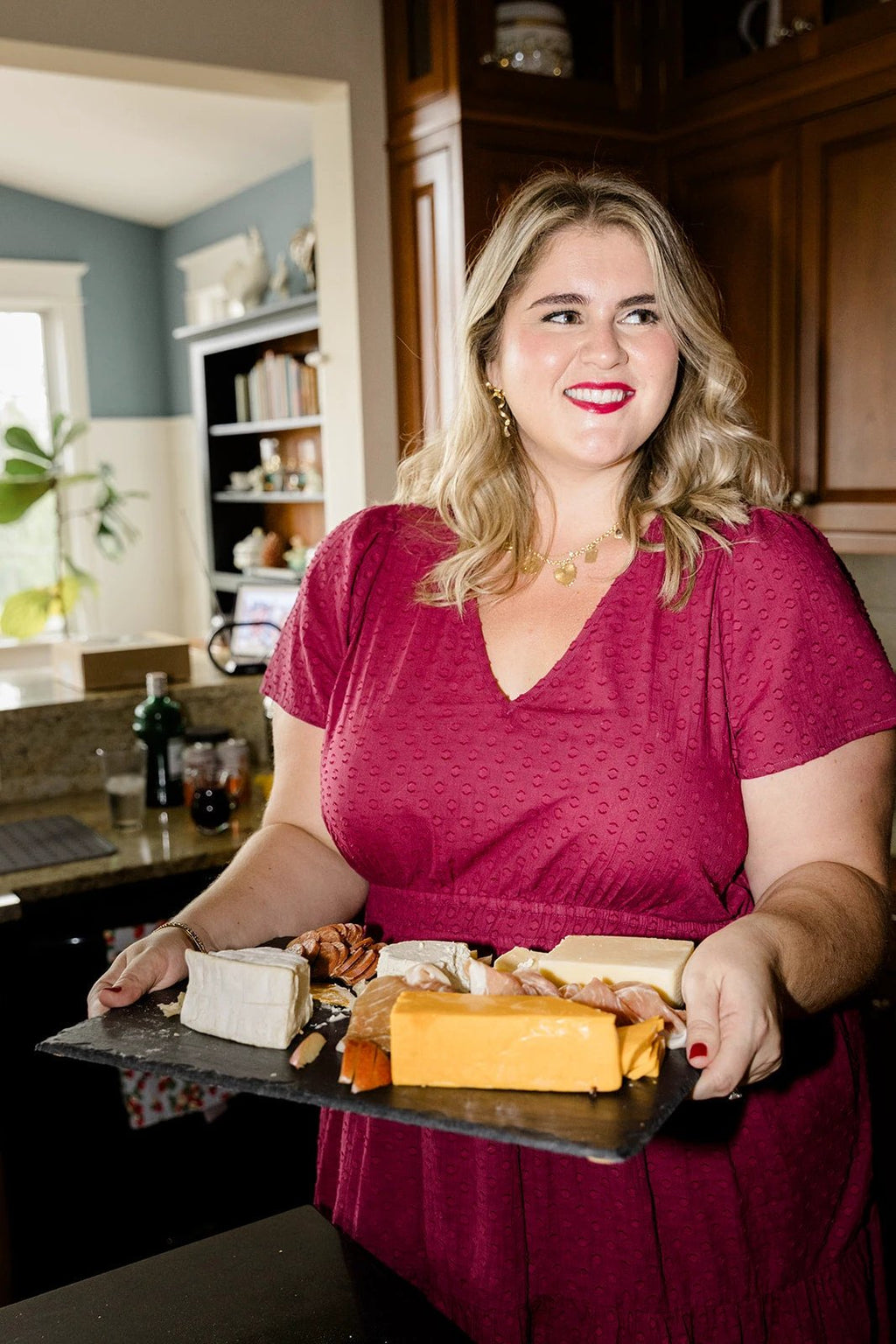 The Sarah Maxi Dress in Sugar Plum Dobby by Carla Kiley Collection