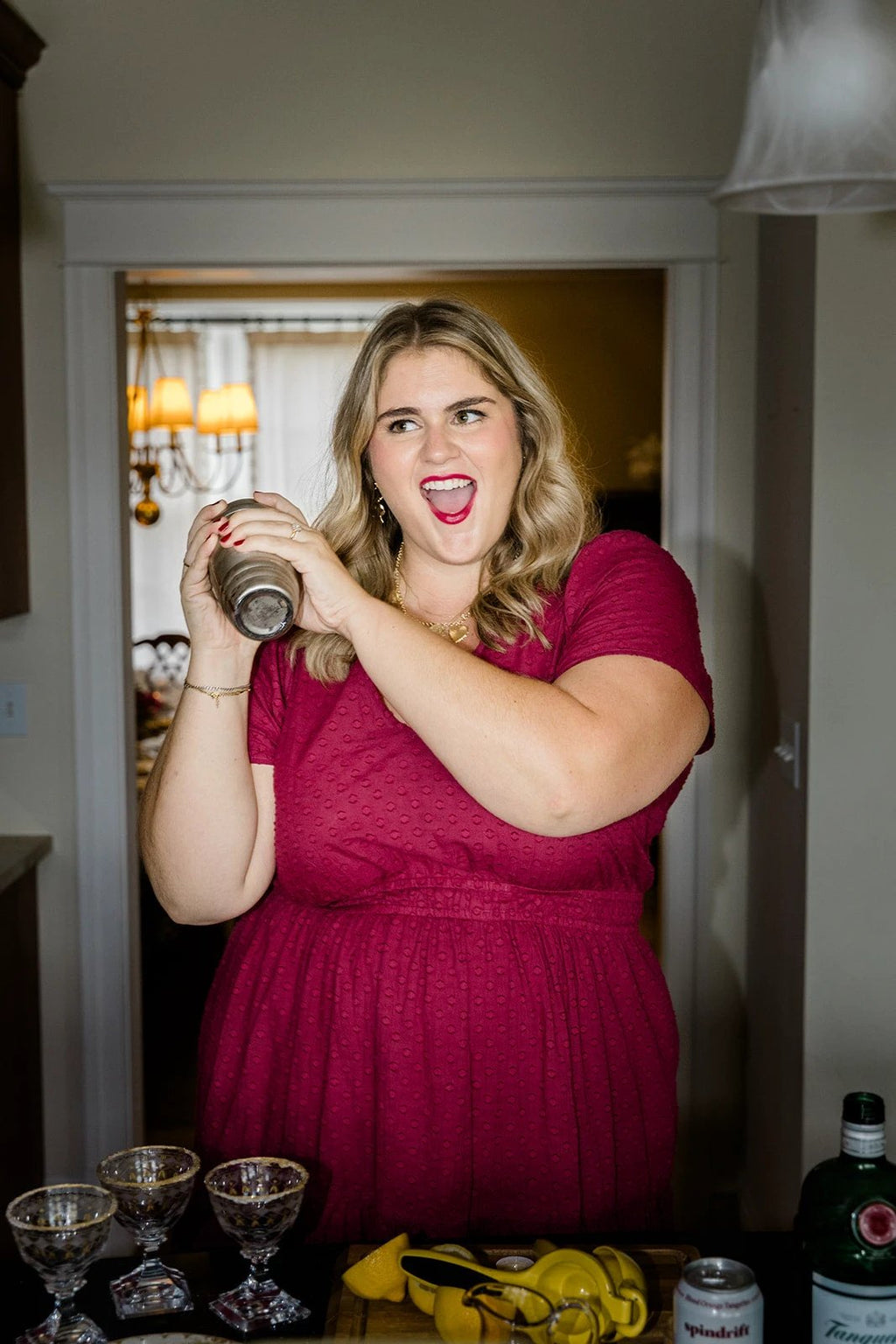 The Sarah Maxi Dress in Sugar Plum Dobby by Carla Kiley Collection