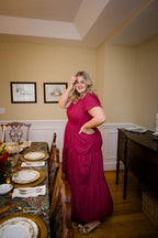 The Sarah Maxi Dress in Sugar Plum Dobby by Carla Kiley Collection