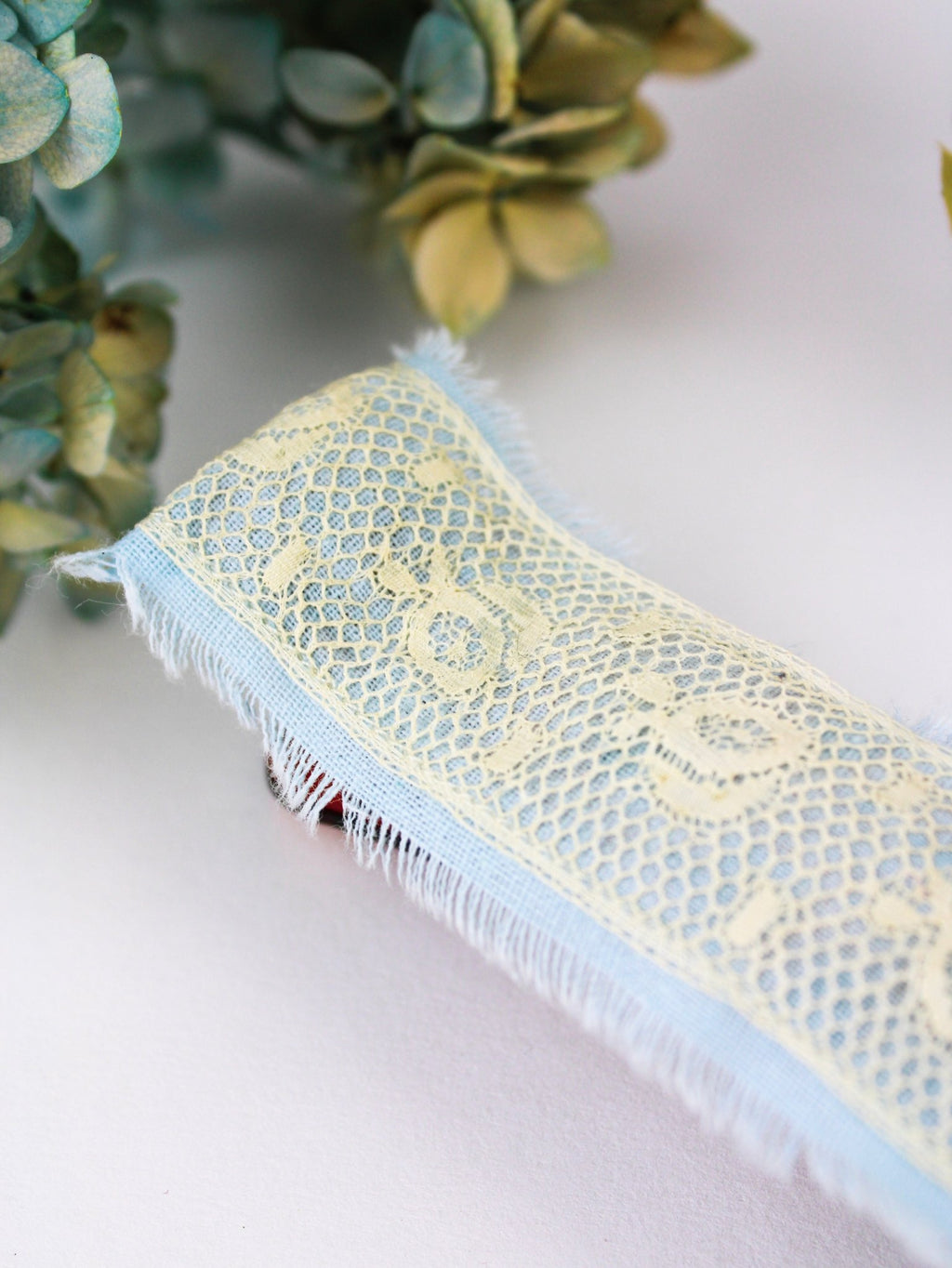 Clara Lace and Linen Hair Clip by Ash & Rose