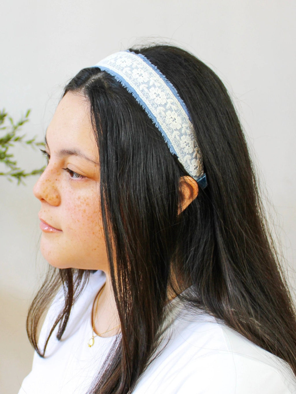 Clara Lace and Linen Headband by Ash & Rose