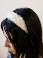 Clara Lace and Linen Headband by Ash & Rose