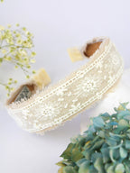 Clara Lace and Linen Headband by Ash & Rose