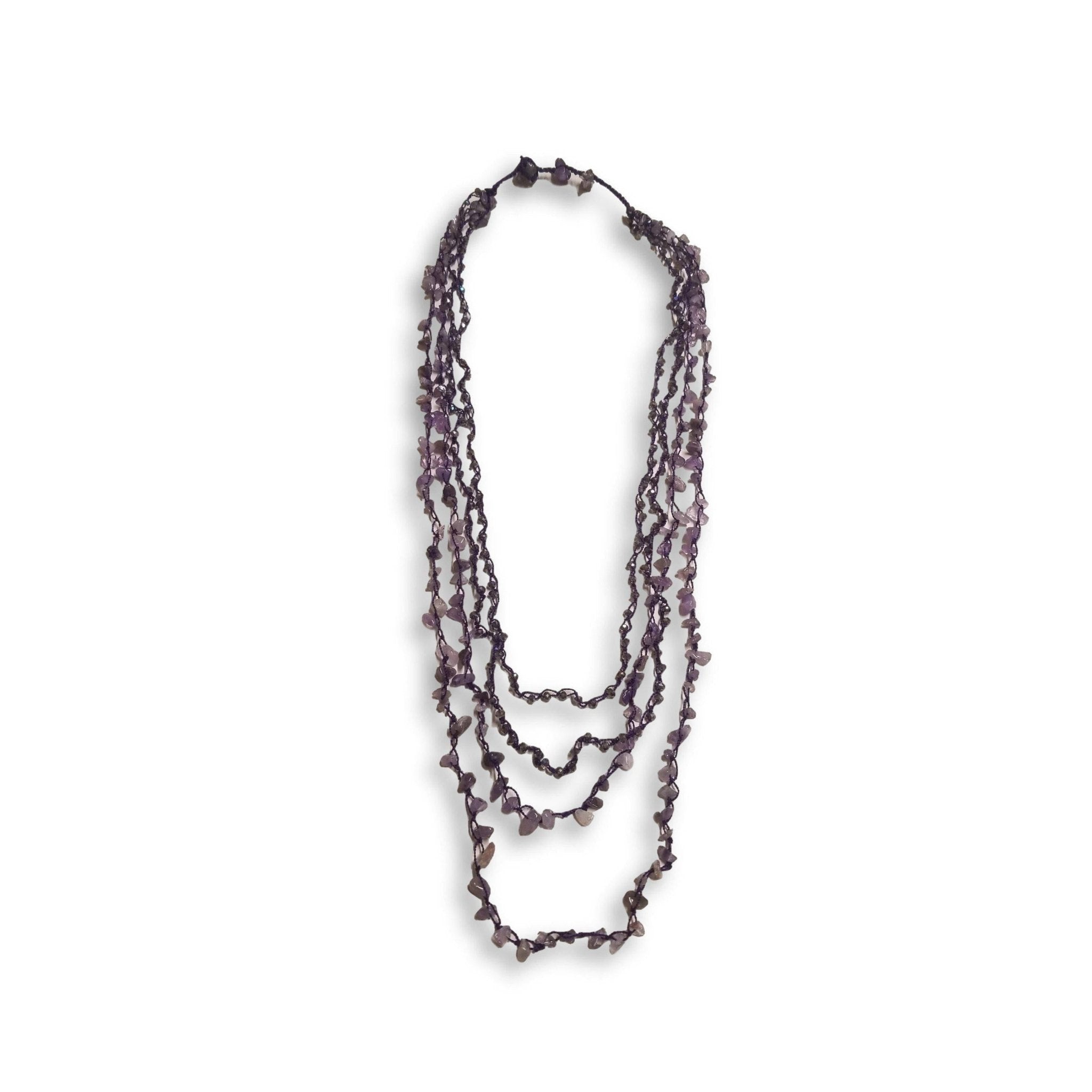 Clara Semi - Precious Stone Necklace - Guatemala Jewelry La Vie Bien Clara Semi - Precious Stone Necklace - Guatemala
