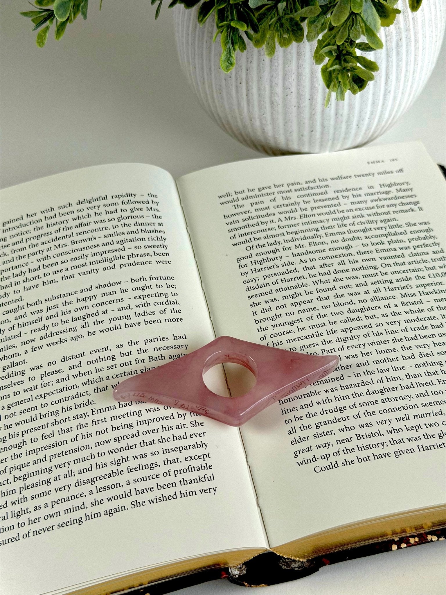 Classic Acrylic Finger Page Holder Ring – One-Hand Reading Accessory Page Holder La Vie Bien Classic Acrylic Finger Page Holder Ring – One-Hand Reading Accessory
